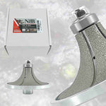 Meule diamantée NBB pour profilage, fraise diamantée, foret de profilage pour carrelage en porcelaine, céramique, granit, marbre et pierre, facile à utiliser sur meuleuse d'angle (B, demi-nez arrondi) 