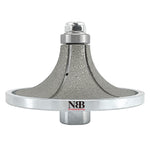 NBB Rueda de perfil de diamante, fresa de enrutador de diamante, broca para perfilar la porcelana baldosas cerámica granito mármol piedra, fácil de usar en amoladora angular (Half-Bullnose)