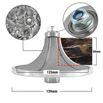 Meule diamantée NBB pour profilage, fraise diamantée, foret de profilage pour carrelage en porcelaine, céramique, granit, marbre et pierre, facile à utiliser sur meuleuse d'angle (B, demi-nez arrondi) 