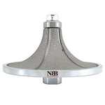 Meule diamantée NBB pour profilage, fraise diamantée, foret de profilage pour carrelage en porcelaine, céramique, granit, marbre et pierre, facile à utiliser sur meuleuse d'angle (B, demi-nez arrondi) 
