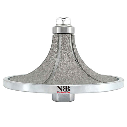 NBB Rueda de perfil de diamante, fresa de enrutador de diamante, broca para perfilar la porcelana baldosas cerámica granito mármol piedra, fácil de usar en amoladora angular (B, Half-Bullnose)