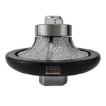 Meule diamantée NBB pour profilage, fraise diamantée, foret de profilage pour carrelage en porcelaine, céramique, granit, marbre et pierre, facile à utiliser sur meuleuse d'angle (B, demi-nez arrondi) 