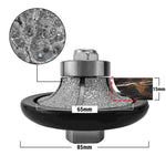 Meule diamantée NBB pour profilage, fraise diamantée, foret de profilage pour carrelage en porcelaine, céramique, granit, marbre et pierre, facile à utiliser sur meuleuse d'angle (B, demi-nez arrondi) 