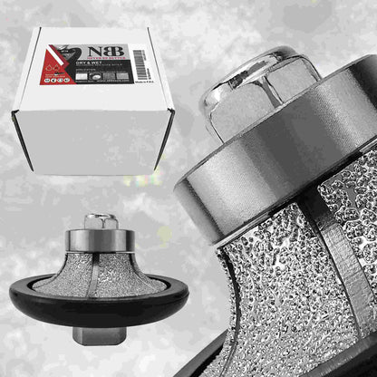 NBB Rueda de perfil de diamante, fresa de enrutador de diamante, broca para perfilar la porcelana baldosas cerámica granito mármol piedra, fácil de usar en amoladora angular (B, Half-Bullnose)