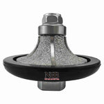 Meule diamantée NBB pour profilage, fraise diamantée, foret de profilage pour carrelage en porcelaine, céramique, granit, marbre et pierre, facile à utiliser sur meuleuse d'angle (B, demi-nez arrondi) 