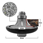 Meule diamantée NBB pour profilage, fraise diamantée, foret de profilage pour carrelage en porcelaine, céramique, granit, marbre et pierre, facile à utiliser sur meuleuse d'angle (B, demi-nez arrondi) 