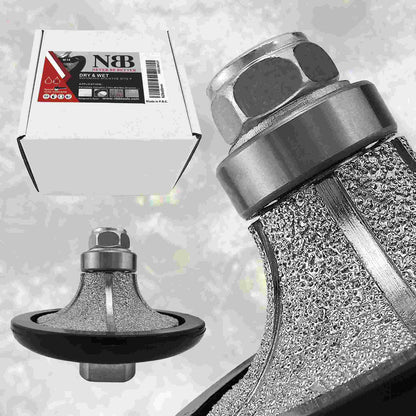 NBB Rueda de perfil de diamante, fresa de enrutador de diamante, broca para perfilar la porcelana baldosas cerámica granito mármol piedra, fácil de usar en amoladora angular (B, Half-Bullnose)