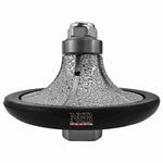Meule diamantée NBB pour profilage, fraise diamantée, foret de profilage pour carrelage en porcelaine, céramique, granit, marbre et pierre, facile à utiliser sur meuleuse d'angle (B, demi-nez arrondi) 
