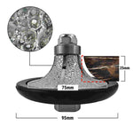 Meule diamantée NBB pour profilage, fraise diamantée, foret de profilage pour carrelage en porcelaine, céramique, granit, marbre et pierre, facile à utiliser sur meuleuse d'angle (B, demi-nez arrondi) 
