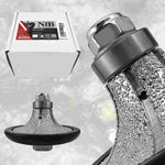 Meule diamantée NBB pour profilage, fraise diamantée, foret de profilage pour carrelage en porcelaine, céramique, granit, marbre et pierre, facile à utiliser sur meuleuse d'angle (B, demi-nez arrondi) 