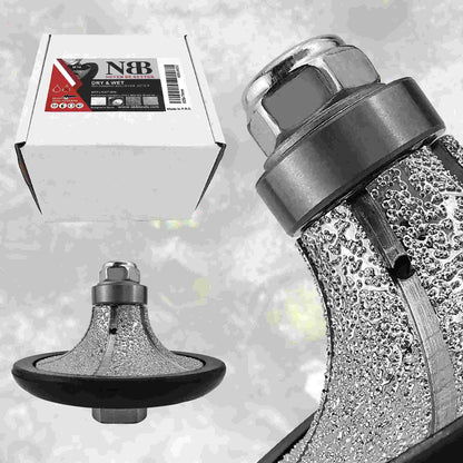NBB Rueda de perfil de diamante, fresa de enrutador de diamante, broca para perfilar la porcelana baldosas cerámica granito mármol piedra, fácil de usar en amoladora angular (B, Half-Bullnose)