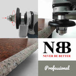 Meule diamantée NBB pour profilage, fraise diamantée, foret de profilage pour carrelage en porcelaine, céramique, granit, marbre et pierre, facile à utiliser sur meuleuse d'angle (B, demi-nez arrondi) 