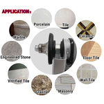 Meule diamantée NBB pour profilage, fraise diamantée, foret de profilage pour carrelage en porcelaine, céramique, granit, marbre et pierre, facile à utiliser sur meuleuse d'angle (B, demi-nez arrondi) 