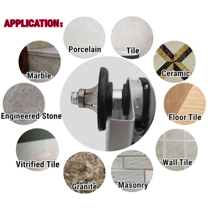 NBB Rueda de perfil de diamante, fresa de enrutador de diamante, broca para perfilar la porcelana baldosas cerámica granito mármol piedra, fácil de usar en amoladora angular (B, Half-Bullnose)