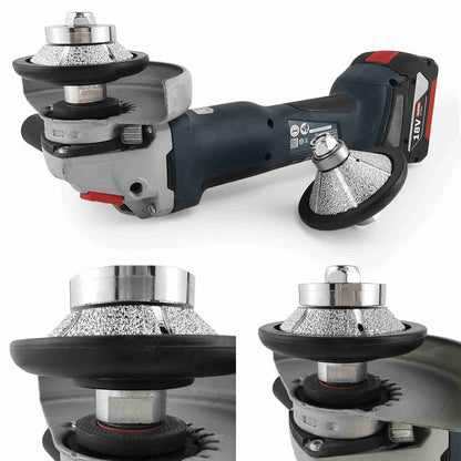 NBB Rueda de perfil de diamante, fresa de enrutador de diamante, broca para perfilar la porcelana baldosas cerámica granito mármol piedra natural, fácil de usar en amoladora angular (E Bevel)