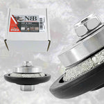 NBB Rueda de perfil de diamante, fresa de enrutador de diamante, broca para perfilar la porcelana baldosas cerámica granito mármol piedra natural, fácil de usar en amoladora angular (E Bevel)