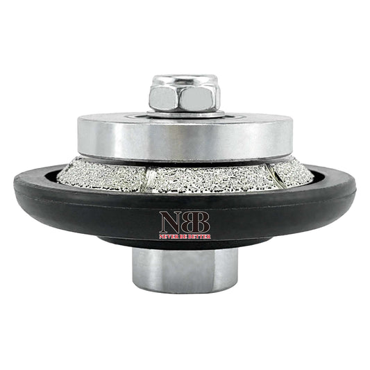 NBB Rueda de perfil de diamante, fresa de enrutador de diamante, broca para perfilar la porcelana baldosas cerámica granito mármol piedra natural, fácil de usar en amoladora angular (E Bevel)
