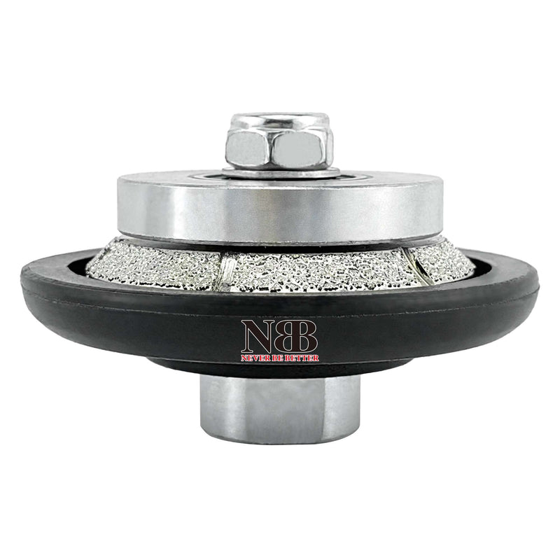 NBB Rueda de perfil de diamante, fresa de enrutador de diamante, broca para perfilar la porcelana baldosas cerámica granito mármol piedra natural, fácil de usar en amoladora angular (E Bevel)