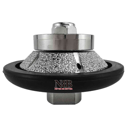 NBB Rueda de perfil de diamante, fresa de enrutador de diamante, broca para perfilar la porcelana baldosas cerámica granito mármol piedra natural, fácil de usar en amoladora angular (E Bevel)
