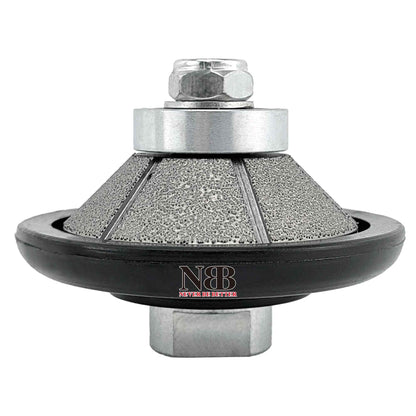 NBB Rueda de perfil de diamante, fresa de enrutador de diamante, broca para perfilar la porcelana baldosas cerámica granito mármol piedra natural, fácil de usar en amoladora angular (E Bevel)