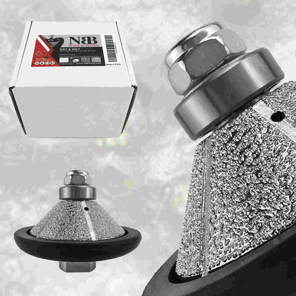 NBB Rueda de perfil de diamante, fresa de enrutador de diamante, broca para perfilar la porcelana baldosas cerámica granito mármol piedra natural, fácil de usar en amoladora angular (E Bevel)