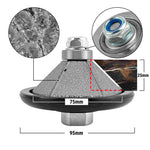 Meule diamantée NBB pour profilage, fraise diamantée, foret de profilage pour carrelage en porcelaine, céramique, granit, marbre et pierre naturelle, facile à utiliser sur meuleuse d'angle (biseau E) 