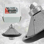 Meule diamantée NBB pour profilage, fraise diamantée, foret de profilage pour carrelage en porcelaine, céramique, granit, marbre et pierre naturelle, facile à utiliser sur meuleuse d'angle (biseau E) 