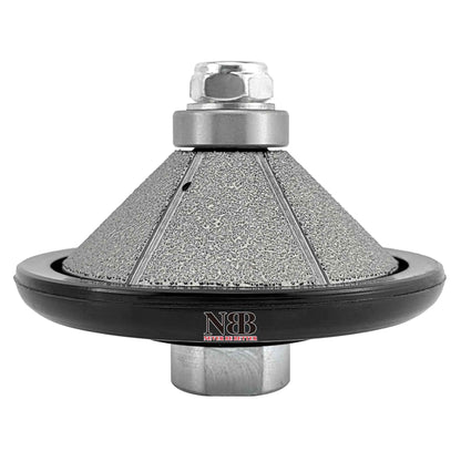 NBB Rueda de perfil de diamante, fresa de enrutador de diamante, broca para perfilar la porcelana baldosas cerámica granito mármol piedra natural, fácil de usar en amoladora angular (E Bevel)