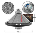 Meule diamantée NBB pour profilage, fraise diamantée, foret de profilage pour carrelage en porcelaine, céramique, granit, marbre et pierre naturelle, facile à utiliser sur meuleuse d'angle (biseau E) 