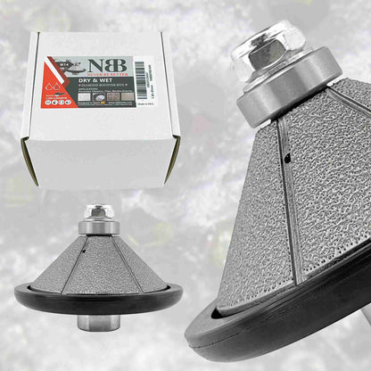 NBB Rueda de perfil de diamante, fresa de enrutador de diamante, broca para perfilar la porcelana baldosas cerámica granito mármol piedra natural, fácil de usar en amoladora angular (E Bevel)