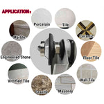Meule diamantée NBB pour profilage, fraise diamantée, foret de profilage pour carrelage en porcelaine, céramique, granit, marbre et pierre naturelle, facile à utiliser sur meuleuse d'angle (biseau E) 
