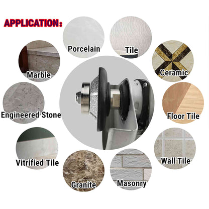 NBB Rueda de perfil de diamante, fresa de enrutador de diamante, broca para perfilar la porcelana baldosas cerámica granito mármol piedra natural, fácil de usar en amoladora angular (E Bevel)