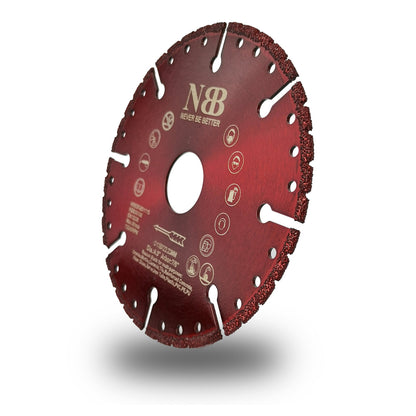 NBB Disco de corte multiusos de diamante Sierra diamante hoja de rescate alta eficiencia corte en granito concreto reforzado fibra de vidrio varilla plástico árbol 22.23mm Amoladora Angular