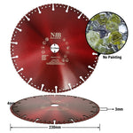 NBB Mehrzweck-Diamanttrennscheibe, Diamantsägeblatt, Hochleistungs-Rettungstrennscheibe für Granit, Stahlbeton, Glasfaserstäbe, Kunststoff, 22,23 mm Winkelschleifer
