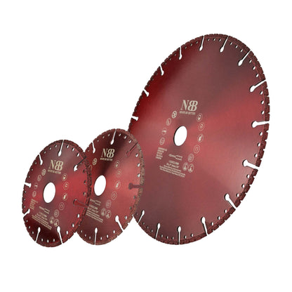 NBB Disco de corte multiusos de diamante Sierra diamante hoja de rescate alta eficiencia corte en granito concreto reforzado fibra de vidrio varilla plástico árbol 22.23mm Amoladora Angular