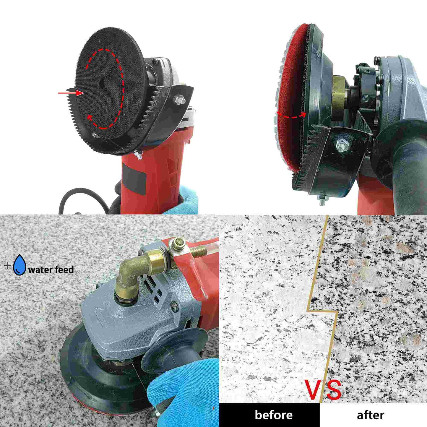 NBB Almohadilla de pulido de diamante solo son necesarios 3 pasos PRO para pulido en seco renovación eliminación en mármol granito piedra natural cerámica 100mm 4" con respaldo de nylon