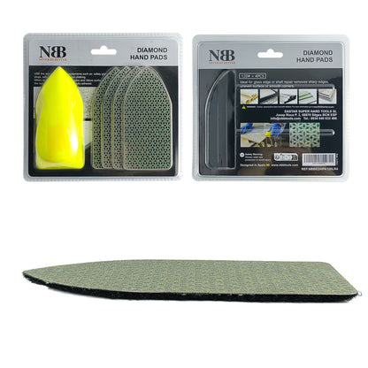 NBB Almohadilla diamantada a Mano para lijar pulir, Bloque Diamante de Lijado/Pulido con Respaldo de Esponja para moliendar Piedra Granito cerámica azulejo Vidrio Madera Metal