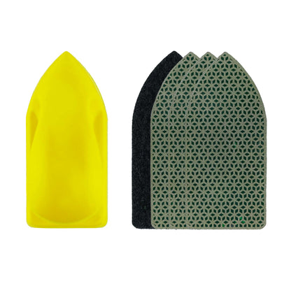 NBB Almohadilla diamantada a Mano para lijar pulir, Bloque Diamante de Lijado/Pulido con Respaldo de Esponja para moliendar Piedra Granito cerámica azulejo Vidrio Madera Metal