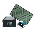 Disque de ponçage diamanté manuel NBB pour le ponçage ou le polissage, bloc de ponçage/polissage diamanté avec support en éponge flexible pour le meulage de la pierre, du granit, de la céramique, du carrelage, du verre, du bois et du métal