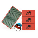 Disque de ponçage diamanté manuel NBB pour le ponçage ou le polissage, bloc de ponçage/polissage diamanté avec support en éponge flexible pour le meulage de la pierre, du granit, de la céramique, du carrelage, du verre, du bois et du métal