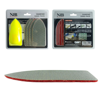 NBB Almohadilla diamantada a Mano para lijar pulir, Bloque Diamante de Lijado/Pulido con Respaldo de Esponja para moliendar Piedra Granito cerámica azulejo Vidrio Madera Metal