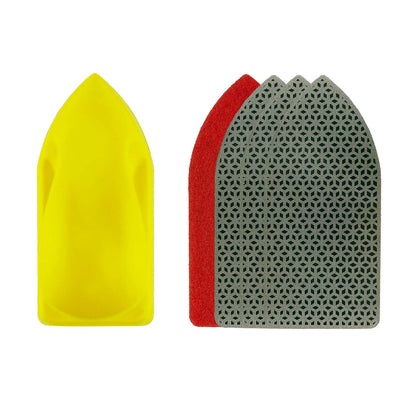 NBB Almohadilla diamantada a Mano para lijar pulir, Bloque Diamante de Lijado/Pulido con Respaldo de Esponja para moliendar Piedra Granito cerámica azulejo Vidrio Madera Metal