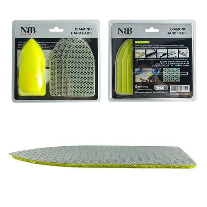 NBB Almohadilla diamantada a Mano para lijar pulir, Bloque Diamante de Lijado/Pulido con Respaldo de Esponja para moliendar Piedra Granito cerámica azulejo Vidrio Madera Metal