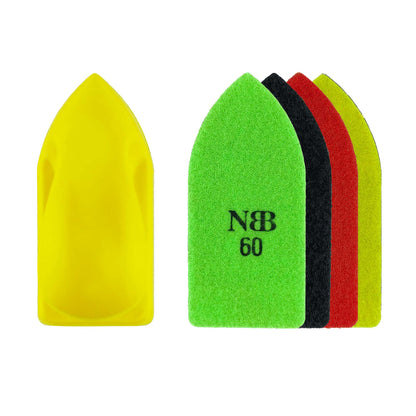 NBB Almohadilla diamantada a Mano para lijar pulir, Bloque Diamante de Lijado/Pulido con Respaldo de Esponja para moliendar Piedra Granito cerámica azulejo Vidrio Madera Metal