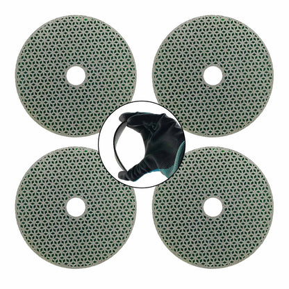 NBB Almohadilla de pulido de diamante electrochapada para pulido en seco en mármol granito piedra natural cerámica madera vidrio metal diámetro 100mm 4" con respaldo de nailon