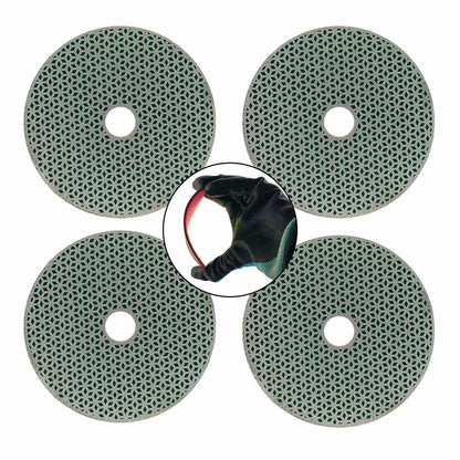 NBB Almohadilla de pulido de diamante electrochapada para pulido en seco en mármol granito piedra natural cerámica madera vidrio metal diámetro 100mm 4" con respaldo de nailon
