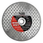 NBB Galvanisierte Diamanttrennscheibe, professionelles 2-in-1 doppelseitiges diamantbeschichtetes Diamantsägeblatt zum Schneiden von Marmor, Granit, Keramik, Porzellan, M14 Gewindeanschluss (DF) 