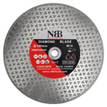 NBB Galvanisierte Diamanttrennscheibe, professionelles 2-in-1 doppelseitiges diamantbeschichtetes Diamantsägeblatt zum Schneiden von Marmor, Granit, Keramik, Porzellan, M14 Gewindeanschluss (DF) 