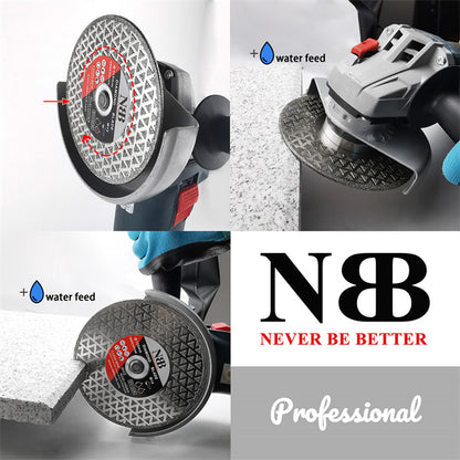 NBB Disco de corte de diamante electrochapado sierra diamantada doble cara recubierta de diamante 2 en 1 profesional para cortar mármol granito cerámica porcelana conexión con rosca M14 (DF)