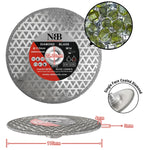 NBB Disco de corte de diamante electrochapado sierra diamantada doble cara recubierta de diamante 2 en 1 profesional para cortar mármol granito cerámica porcelana conexión con rosca M14 (DF)